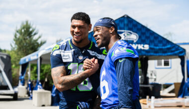 Jalen Milore Elijah Arroyo Seattle Seahawks rookie minicamp...