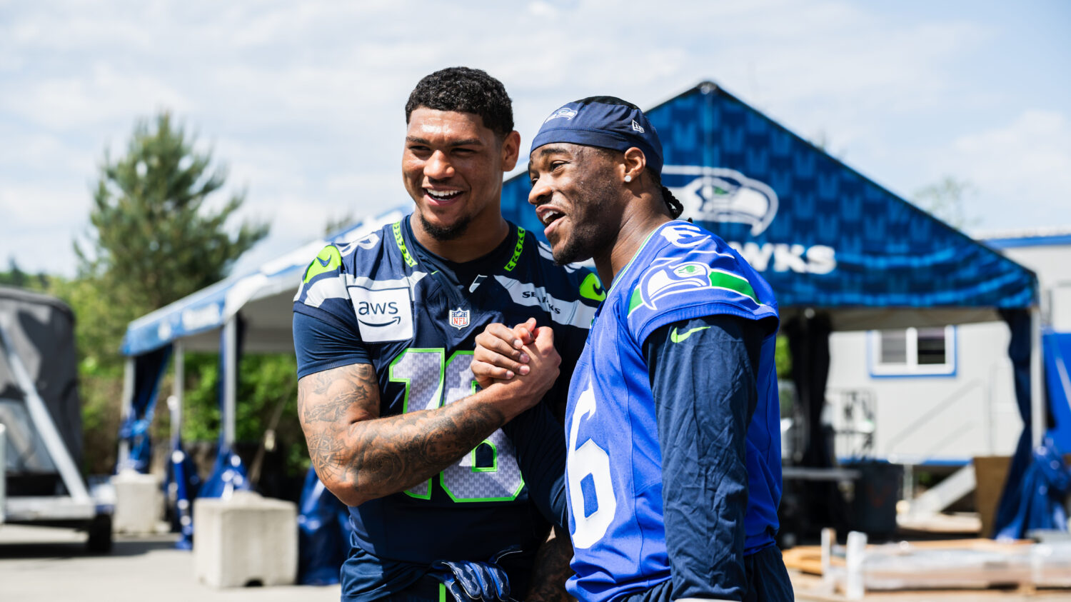 Jalen Milore Elijah Arroyo Seattle Seahawks rookie minicamp...
