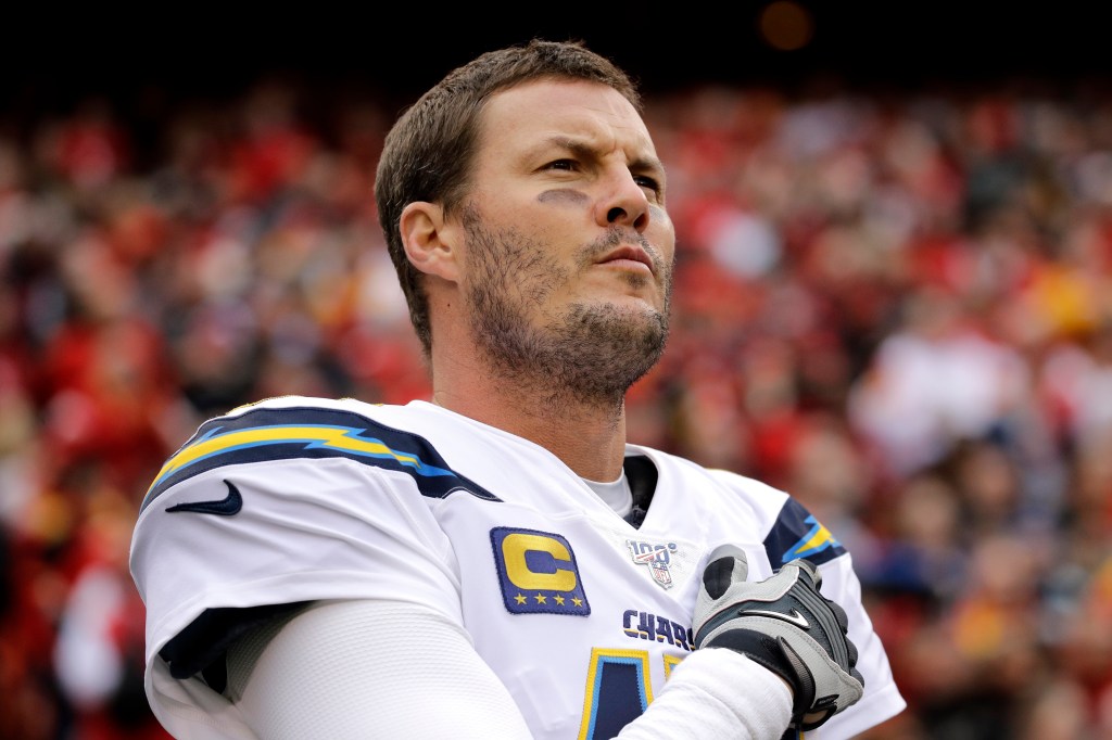 Philip Rivers in a Los Angeles Chargers uniform.
