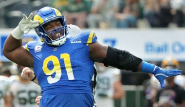Are L.A. Rams nose tackle Kobie Turner’s hands registered weapons?