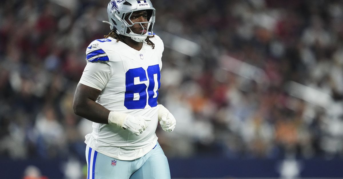 Dallas Cowboys Tyler Guyton, CeeDee Lamb, Micah Parsons potential jenga pieces