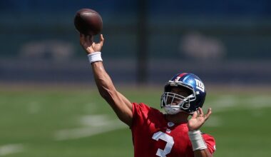 How do the Giants’ weapons, offensive line compare to what Russell Wilson had in Pittsburgh?