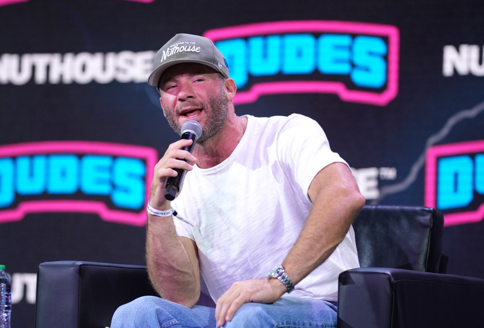 Julian Edelman speaking at Fanatics Fest NYC 2025.