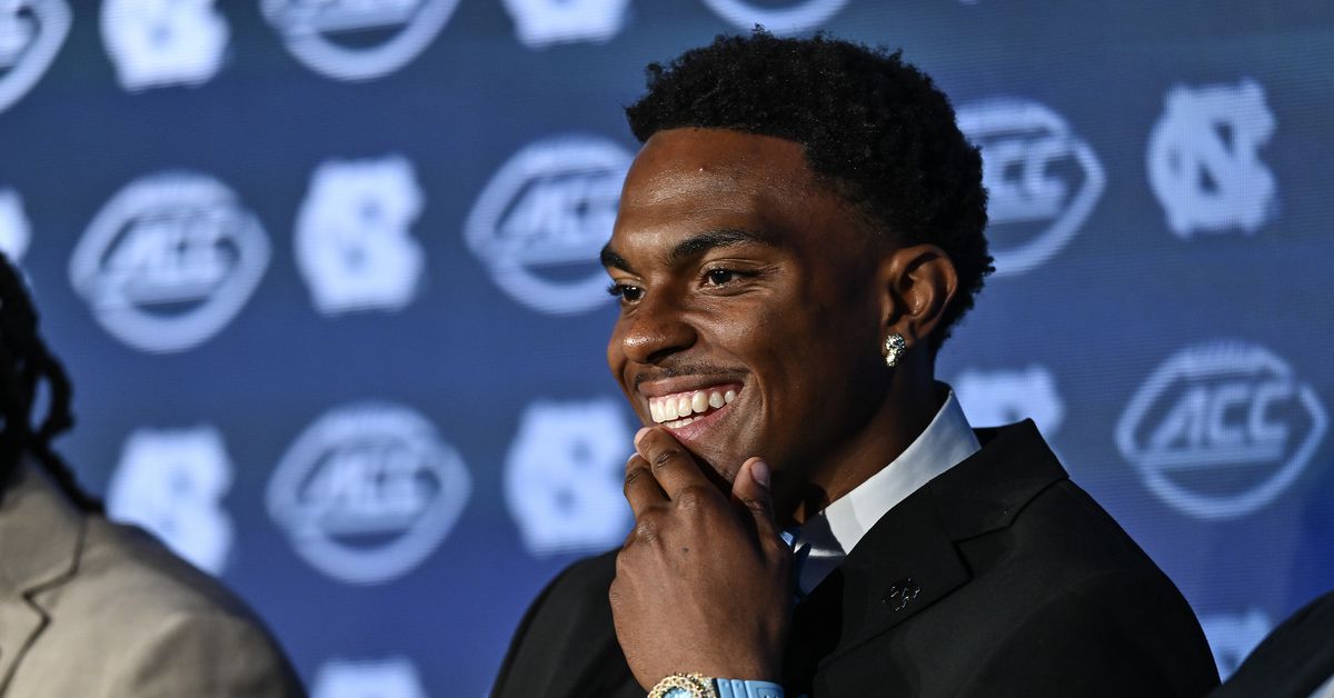 UNC Football Players Meet the ACC Kickoff Media