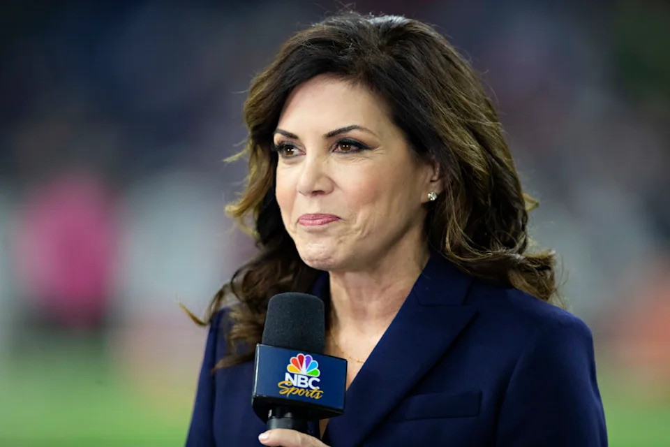 HOUSTON, TX - OCTOBER 7: TV announcer Michele Tafoya on the field before a game between the Dallas Cowboys and the Houston Texans at NRG Stadium on October 7, 2018 in Houston, Texans. The Texans defeated the Cowboys in overtime 19-16. (Photo by Wesley Hitt/Getty Images)Getty Images