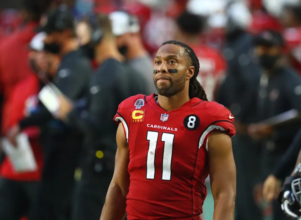 Arizona Cardinals wide receiver Larry Fitzgerald (11). Mark J. Rebilas-Imagn Images