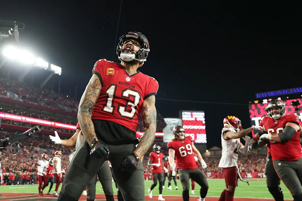 Buccaneers receiver Mike Evans is coming off his 11th straight 1,000-yard season. (Photo by Logan Bowles/Getty Images)