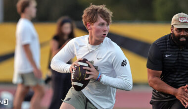 Matt Ponatoski delivers a dart on the diamond for Moeller, via Frank Bowen IV:The Enquirer : USA TODAY NETWORK via Imagn Images