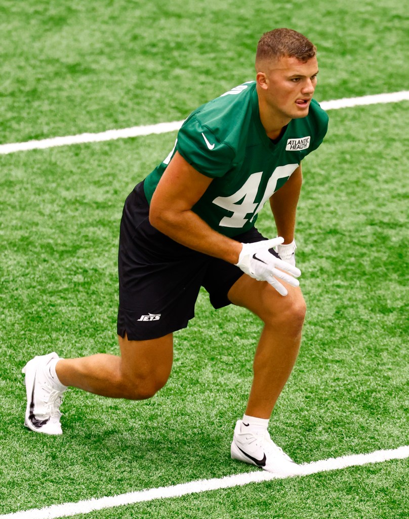 Mason Taylor during Jets rookie mini-camp.