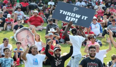Falcons lead NFC South in open training camp practices