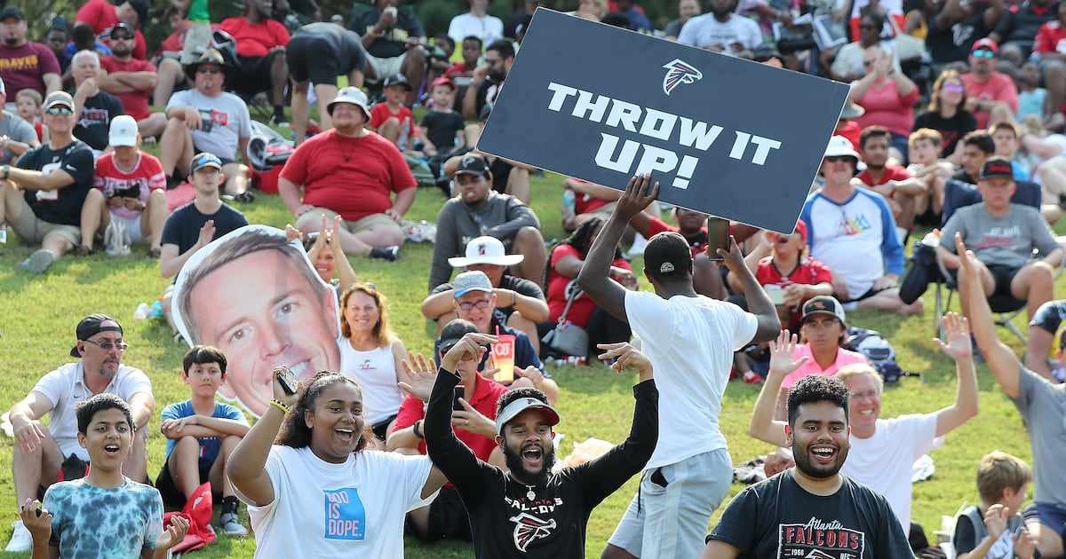 Falcons lead NFC South in open training camp practices