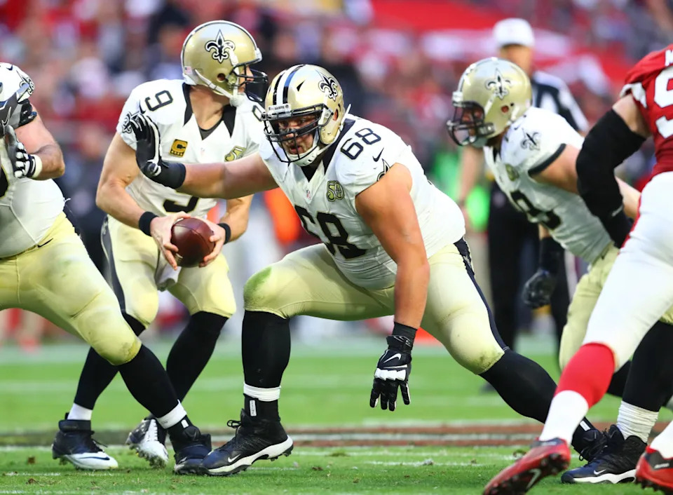 Dec 18, 2016; New Orleans Saints guard Tim Lelito (68) against the Arizona Cardinals. Mandatory Credit: Mark J. Rebilas-Imagn Images