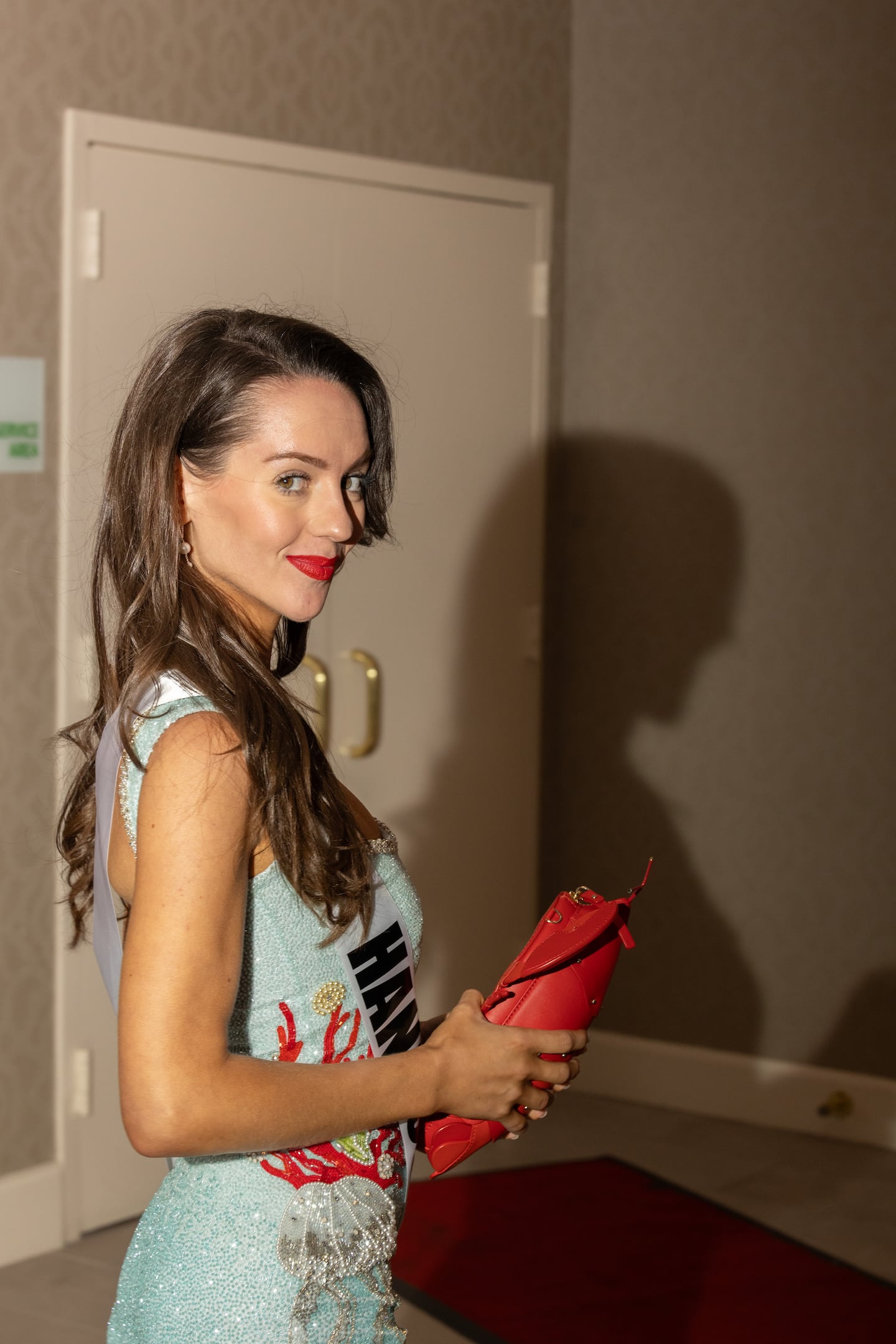 Jordon Hudson at the Miss Maine USA contest  in Portland, Maine, on May 11.