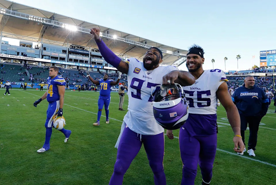 Everson Griffen playing for the Vikings. 