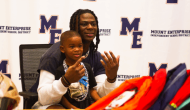 NFL player Kendre Miller hands out school supplies in Mt. Enterprise | ETVarsity