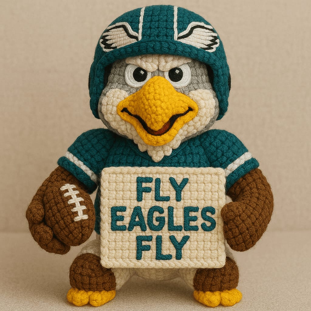 Hooked on Victory: Why the Philadelphia Eagles NFL Handmade Crochet Doll is a Must-Have