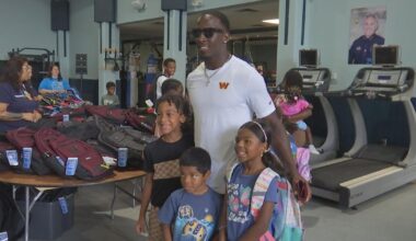 Commanders DB Quan Martin returns to Fort Myers for backpack drive | News