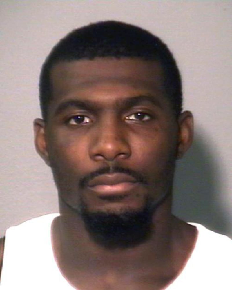 A mug shot of American football player Dez Bryant