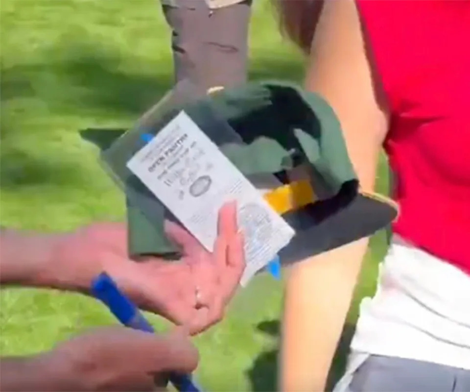 A fan was denied an autograph from Aaron Rodgers after the Steelers quarterback accused him of being an “autograph hound” while at the American Century Championship celebrity tournament in Lake Tahoe July 10, 2025. X/GilbertoManzano