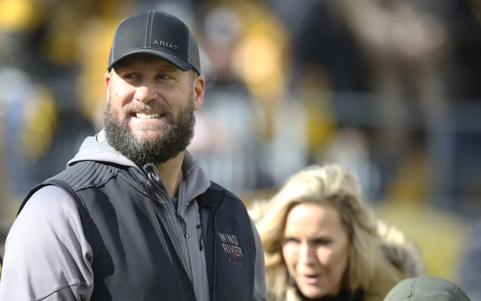 Pittsburgh Steelers former quarterback Ben Roethlisberger in attendance as the Steelers host the New Orleans Saints at Acrisure Stadium. Charles LeClaire-USA TODAY SportsCharles LeClaire-USA TODAY Sports