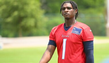 Titans QB Cam Ward learning how spacing is different in the NFL