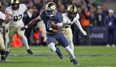 PFF ranks Notre Dame's Love as top running back for 2026 NFL Draft