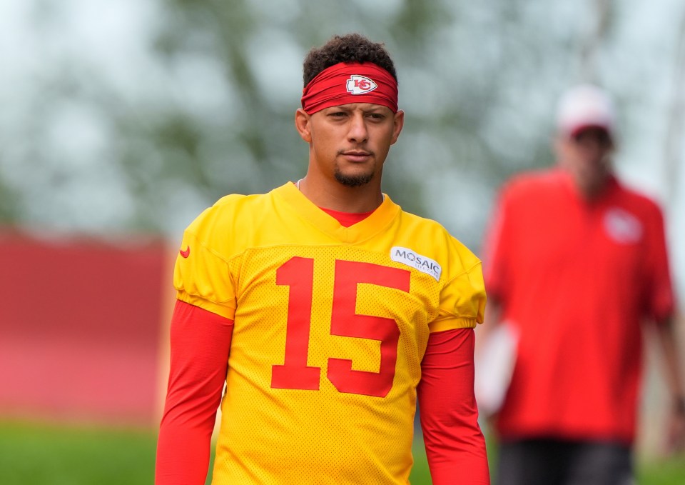 Patrick Mahomes, Kansas City Chiefs quarterback, at training camp.