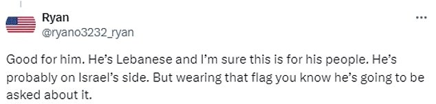 Others defended the head coach, highlighting his Lebanese-American background