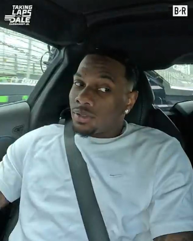 Malik Nabers was frightened during stretches of his in-car interview with Dale Earnhardt Jr.
