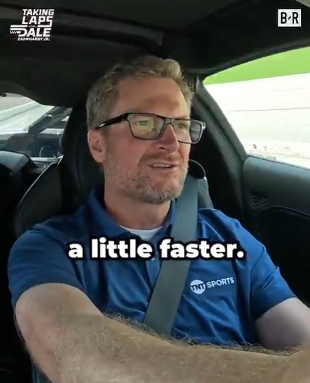 Earnhardt Jr., who has been retired from NASCAR since 2017, was calm with his foot on the gas