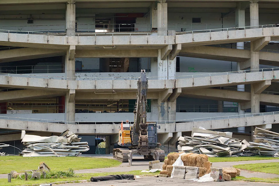 RFK Stadium as it is being demolished on June 7, 2025.<span class="copyright">Kevin Carter—Getty Images</span>