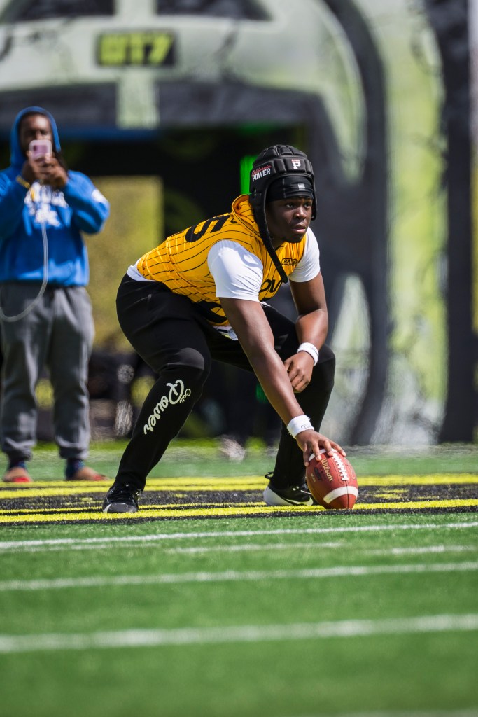 California Power's Felix Ojo during OT7 Week 2 Sunday, March 23, 2025, in Dallas.