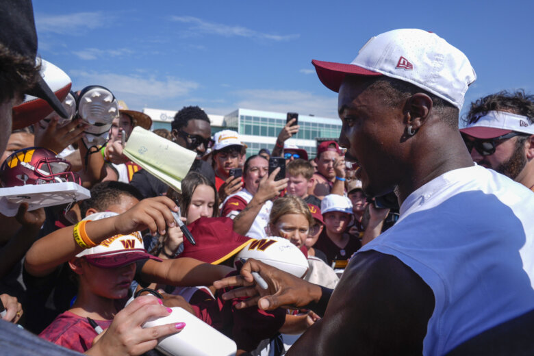 Washington Commanders put on the pads while Terry McLaurin makes another appearance for fans