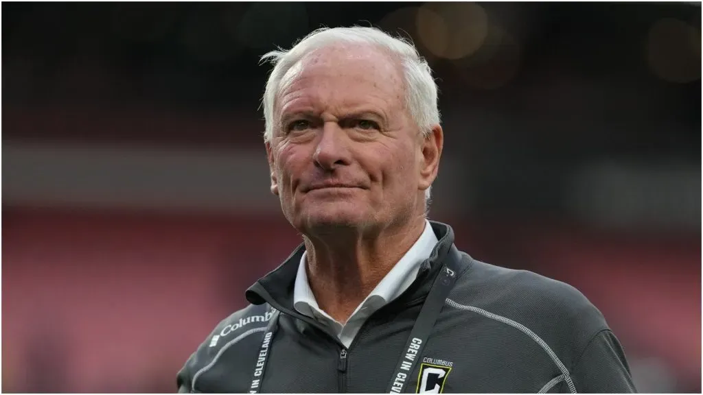 Jimmy Haslam, owner Columbus Crew looks on after the MLS match between Columbus Crew and Inter Miami CF at Huntington Bank Field on April 19, 2025 in Cleveland, Ohio.