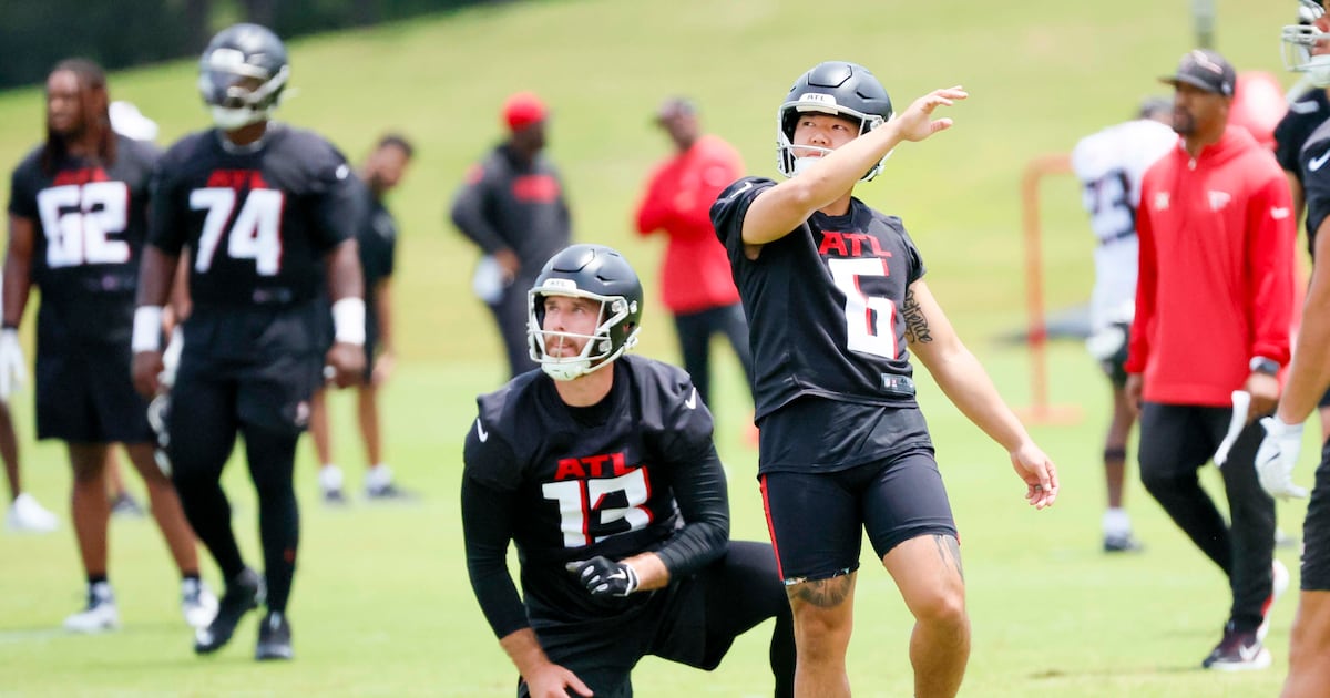 Atlanta Falcons kicker Younghoe Koo has competition to retain his job