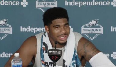 Jihaad Campbell confirms he’ll participate in the Eagles’ first padded practice