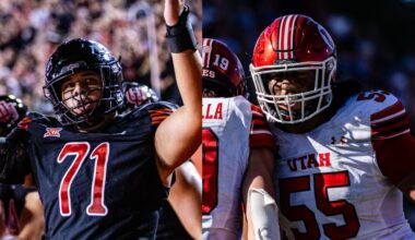 Utah offensive tackles Spencer Fano, Caleb Lomu are first-round picks according to Mel Kiper....