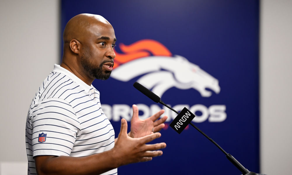 Broncos president Damani Leech says no 'preferred' site on new stadium