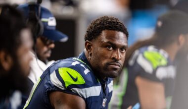 DK Metcalf swings helmet at teammate’s head as Seahawks’ tempers boil over