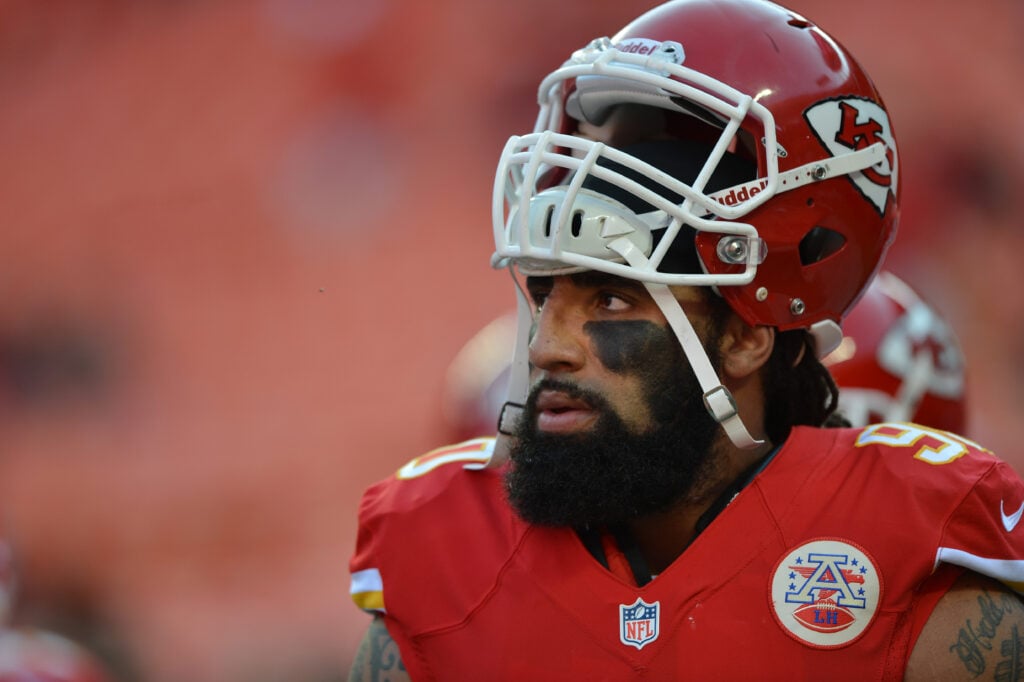 UFC heavyweight Austen Lane during Kansas City Chiefs game in NFL
