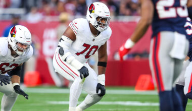 Arizona Cardinals OT Paris Johnson is on the injury report...