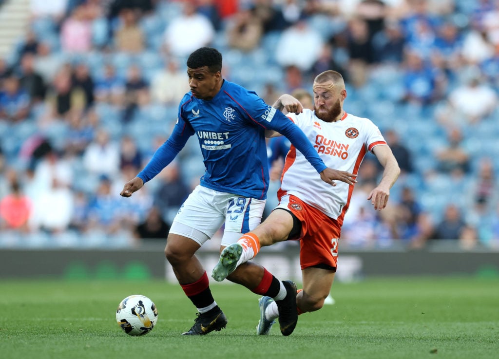 Hamza Igamane in action for Rangers.