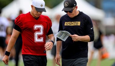 Spencer Rattler on what Kellen Moore has told him about the New Orleans Saints offense and starting opportunity