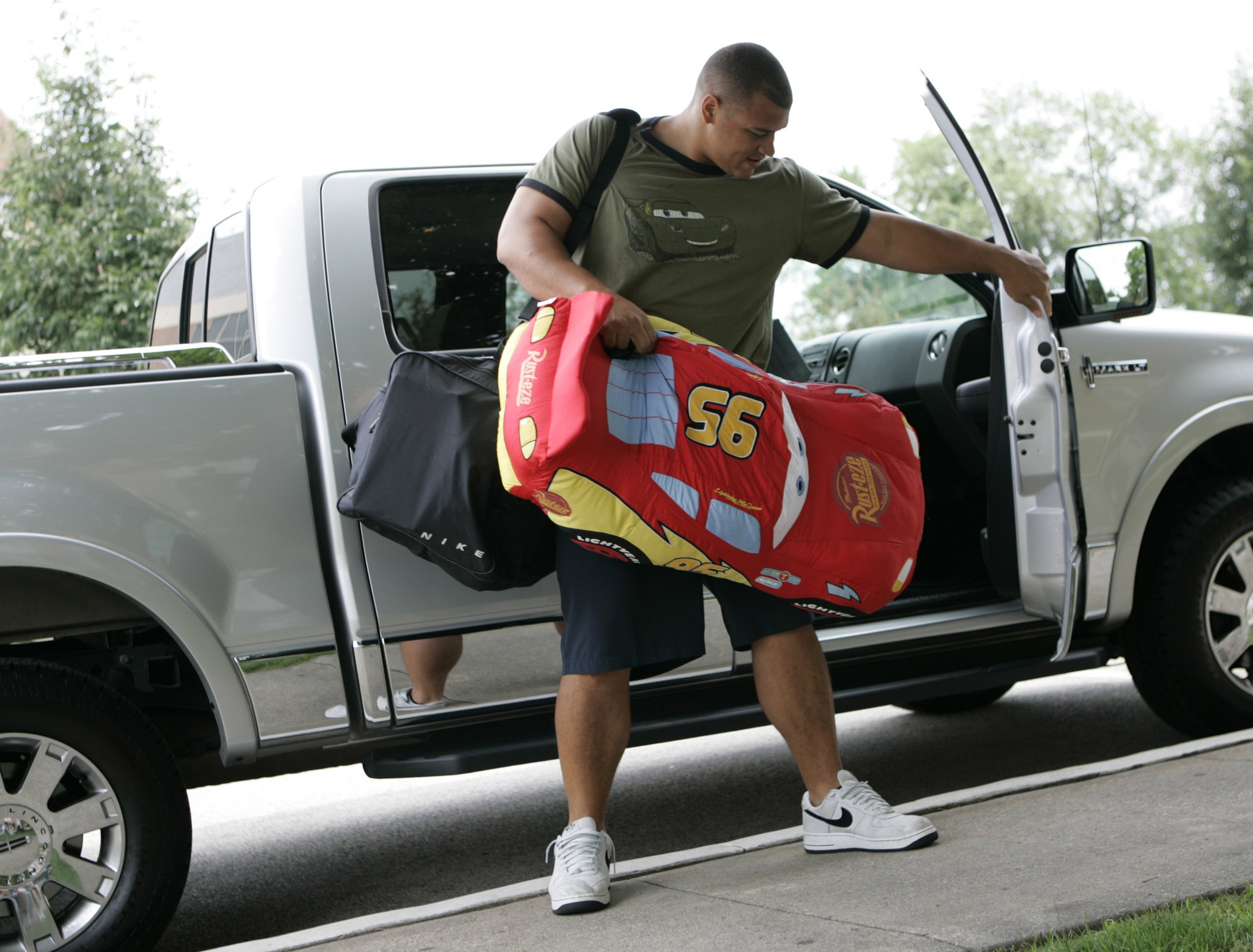 Ian Scott with a stuffed 