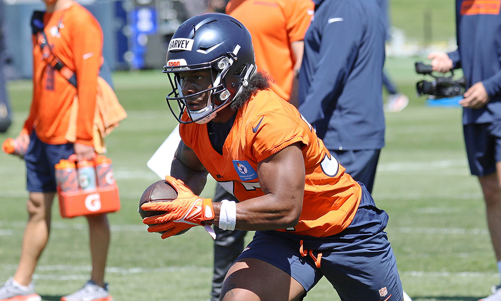 What can the Broncos expect from a tandem of RJ Harvey and J.K. Dobbins?