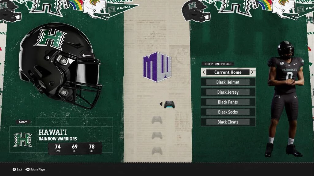 Hawaii football home uniforms 070725