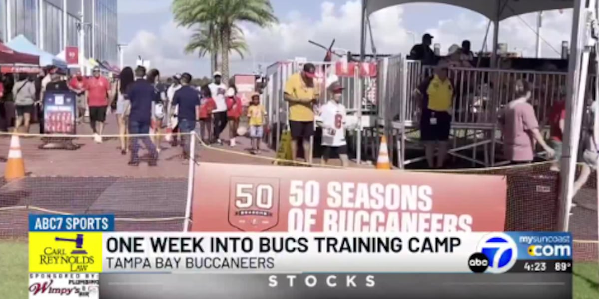 Tampa Bay Buccaneers honor U.S. military members at Thursday’s training camp session