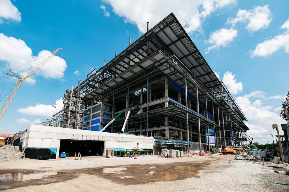 New Stadium construction update as of May 29, 2025 in Nashville, TN. Photo By Donald...