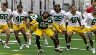 Green Bay Packers cornerback Keisean Nixon (25) during an NFL football practice Wednesday, May 28, 2025, in Green Bay, Wis. (AP Photo/Mike Roemer)