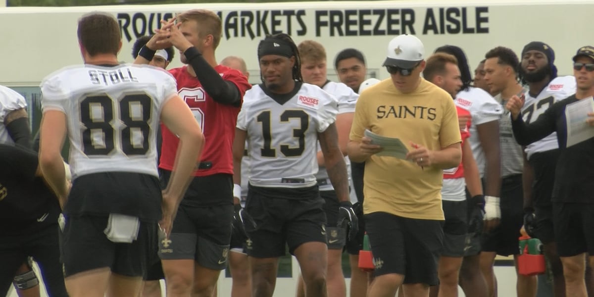 Saints begin training camp under Kellen Moore; QB battle back in full swing 